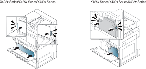 Replacing the waste toner container